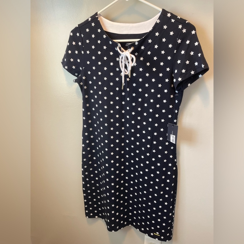 NWT Tommy Hilfiger navy star dress xs